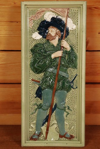 Ofenkachel emaille landsknecht - ofenkachel,